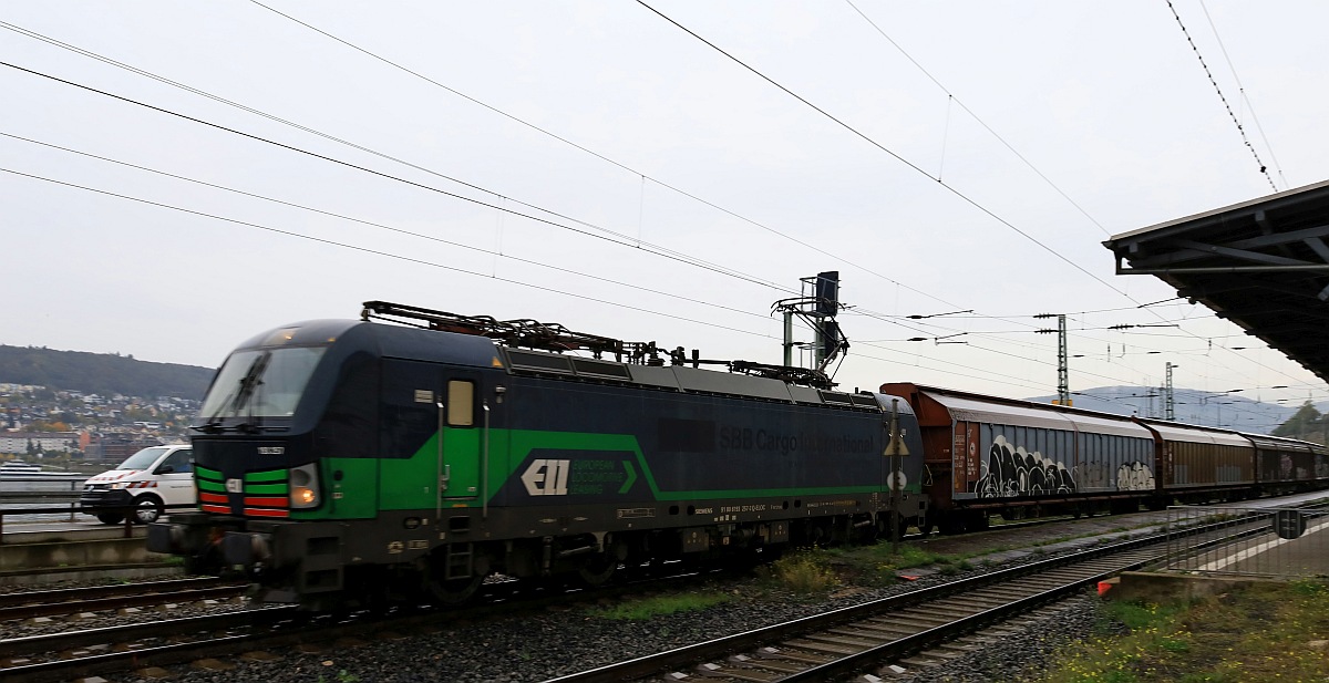 ELL/TXL 193 257-3 mit H Wagen Zug. R�desheim 24.10.2023