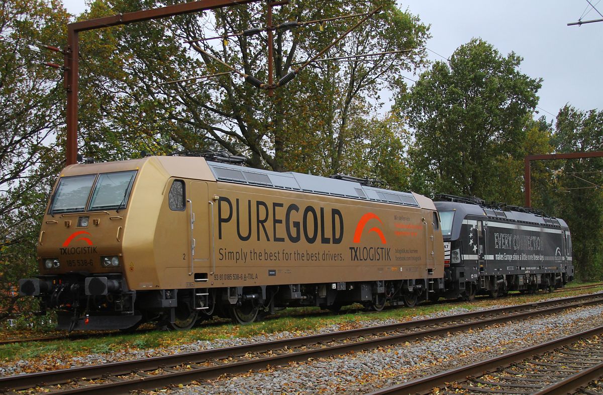 Goldstück TXL 185 538 + Dispo/TXL 193 647 Pattburg 01.11.2022