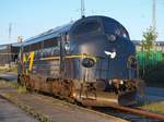 DSB Tjenestelok(Dienstlok)MY 1135 steht in der Abendsonne in Aarhus(Zugang ist �ffentlich).