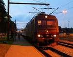 DSB Litra EA 3022  Søren Frichs (Scandia Bj 1992, 3700kW, 80t, 175km/h)kurz nach der Ankunft mit dem CNL 472 Aurora in Padborg.
