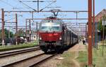 Auf der anderen Seite im Bhf Pattburg hatte dann zwischendurch die DSB Litra EB 3222 mit ihrem EC nach Hamburg Ausfahrt.