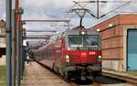 DSB Litra EB 3233 + 3208 mit dem Talgo EC 406 als ECE 39x nach Hamburg. Pattburg/DK 15.03.2026