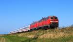 DB 218 380 + 834 mit IC 2215 Wiedingharder Neuer Koog 01.09.2021