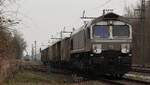 BRLL/EGP 266 069-4 rangiert hier die noch mit Dünger beladenen Wagen in die Ladestrasse in Jübek 23.03.2026