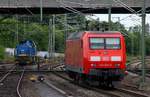 DB 145 004-8 auf dem Weg nach Hamburg Hohe Schaar hier festgehalten bei der Durchfahrt in Hamburg-Harburg.