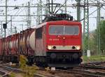 155 268-6 zieht hier einen Bertschi-Zug durch HH-Harburg.
