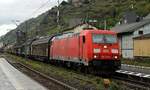 DB 185 370-4 mit Mischer in Kaub.