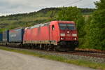 DBC 185 364-7 mit einem KLV bei Th�ngersheim gen W�rzburg Hbf fahrend.  3.5.2026