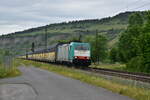 186 232 mit Altmannzug bei Thüngersheim gen Würzburg Hbf fahrend am 1.5.25