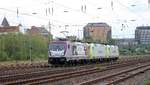 Akiem 187 014 + 185 503-0 + 185 533-7 D�sseldorf-Rath 11.07.2020