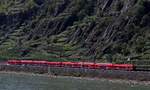 �berraschend kamen 2 nagelneue BR 4462 Desiro HC der DB aus Richtung Koblenz vorbeigefahren.