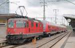 SBB Re 4/4 II 11134 oder 4420 134-9 im Bhf von Singen/Htw aufgenommen.